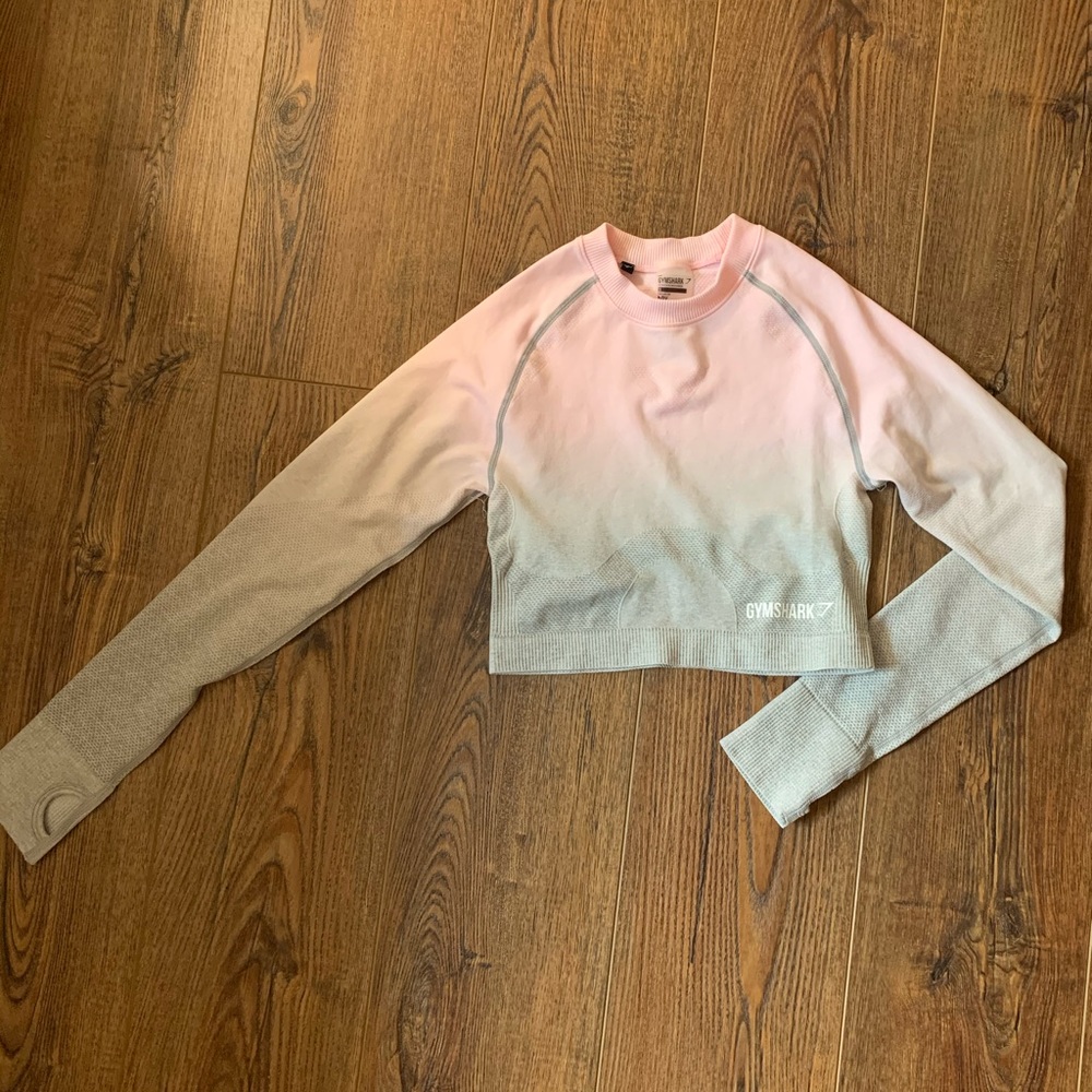Gymshark ombre seamless long sleeve crop